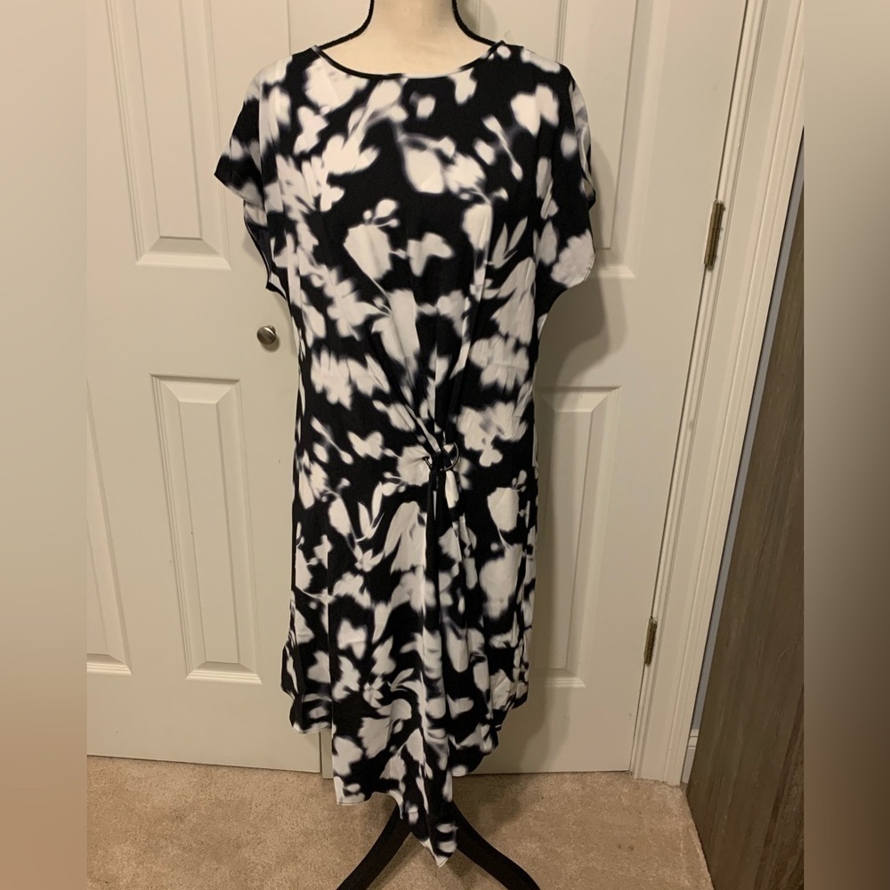 Kenneth Cole Soft Focus Asymmetrical Hem Dress